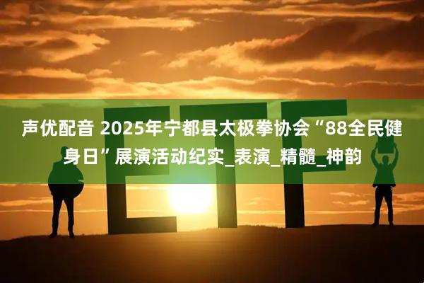声优配音 2025年宁都县太极拳协会“88全民健身日”展演活动纪实_表演_精髓_神韵